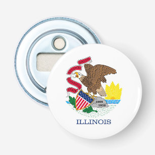 Illinois Statlig flagga Design Flasköppnare