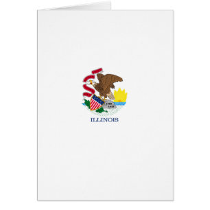Illinois Statlig flagga Design Hälsningskort
