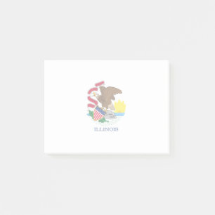 Illinois Statlig flagga Design Post-it Block