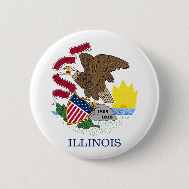 Illinois Statlig flagga Knapp (Framsida)