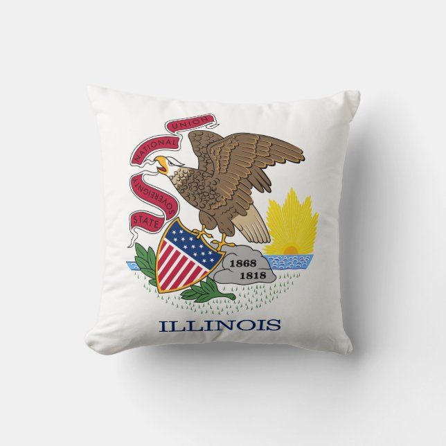 Illinois Statlig flagga Kudde (Framsida)