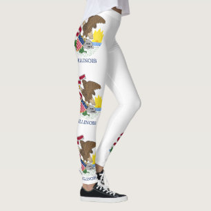 Illinois Statlig flagga Leggings