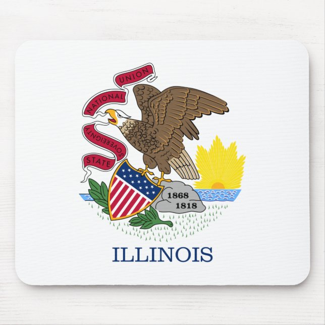 Illinois Statlig flagga Musmatta (Framsidan)