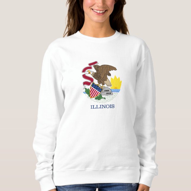 Illinois Statlig flagga T Shirt (Framsida)