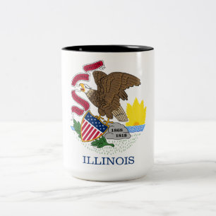 Illinois Statlig flagga Två-Tonad Mugg