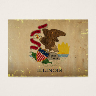Illinois statlig flagga VINTAGE.png Visitkort