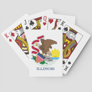 Illinois statlig flaggadesign kortlek