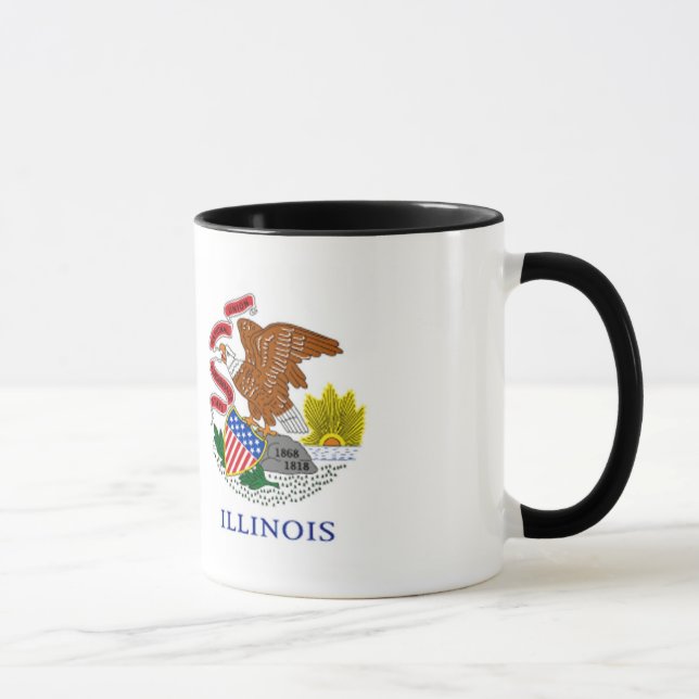 Illinois statlig flaggamugg mugg (Höger)