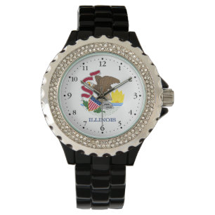Illinois statsflagga armbandsur