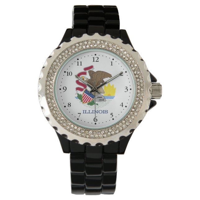 Illinois statsflagga armbandsur (Framsida)