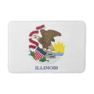Illinois statsflagga badrumsmatta