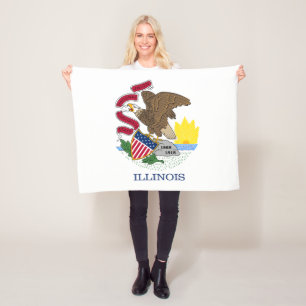Illinois statsflagga fleecefilt