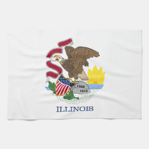 Illinois statsflagga kökshandduk