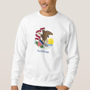 Illinois statsflagga lång ärmad tröja