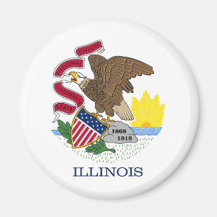 Illinois statsflagga magnet