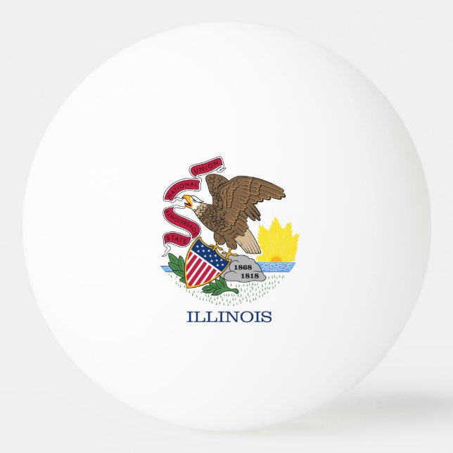 Illinois statsflagga pingisboll (Framsidan)