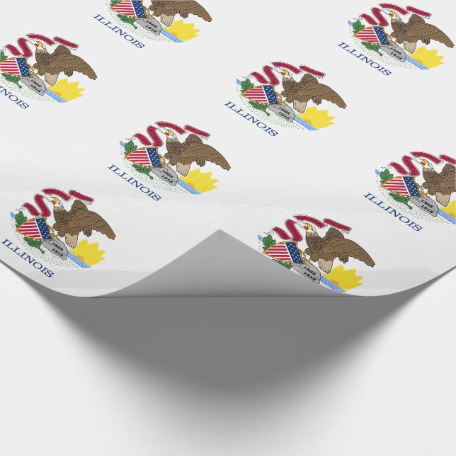 Illinois statsflagga presentpapper (Hörn)