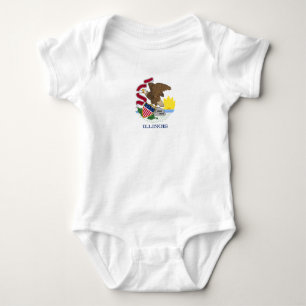 Illinois statsflagga t shirt