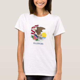 Illinois statsflagga t shirt