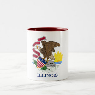 Illinois statsflagga Två-Tonad mugg