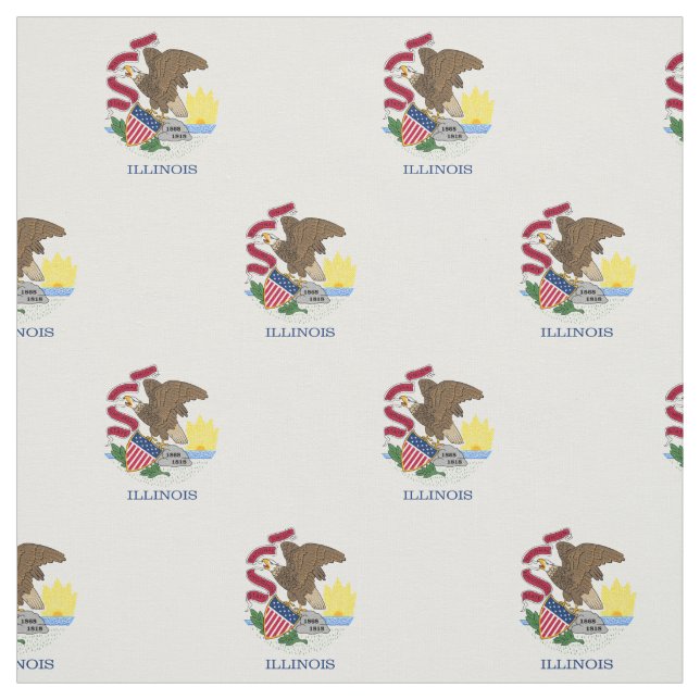 Illinois statsflagga tyg (Provkarta)