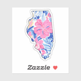 Illinois - Summer Sticker - Lilly Inspired Klistermärken