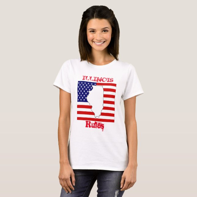 ILLINOIS T SHIRT (Hel framsida)