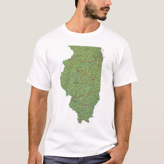 Illinois T-tröja T Shirt (Framsida)