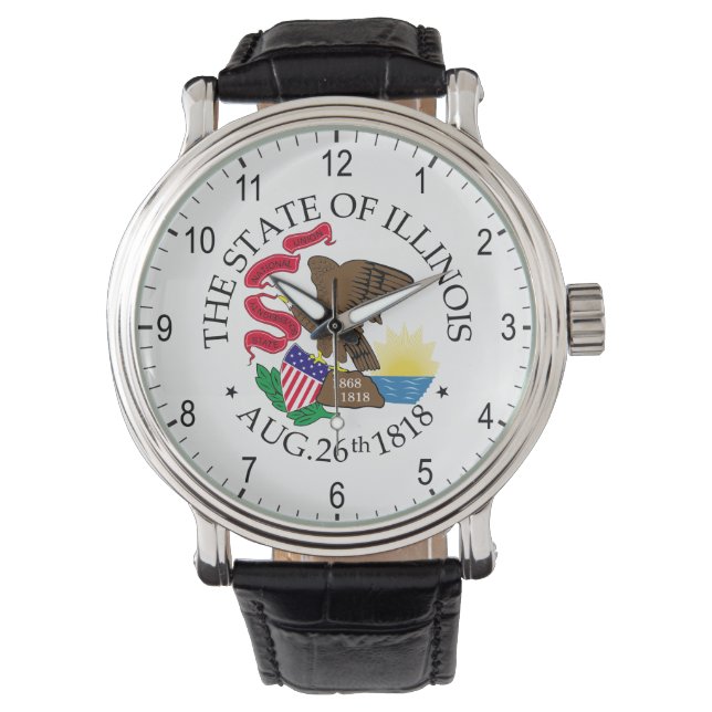 Illinois-tecken Armbandsur (Framsida)