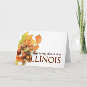 Illinois Thanksgiving Card Helgkort