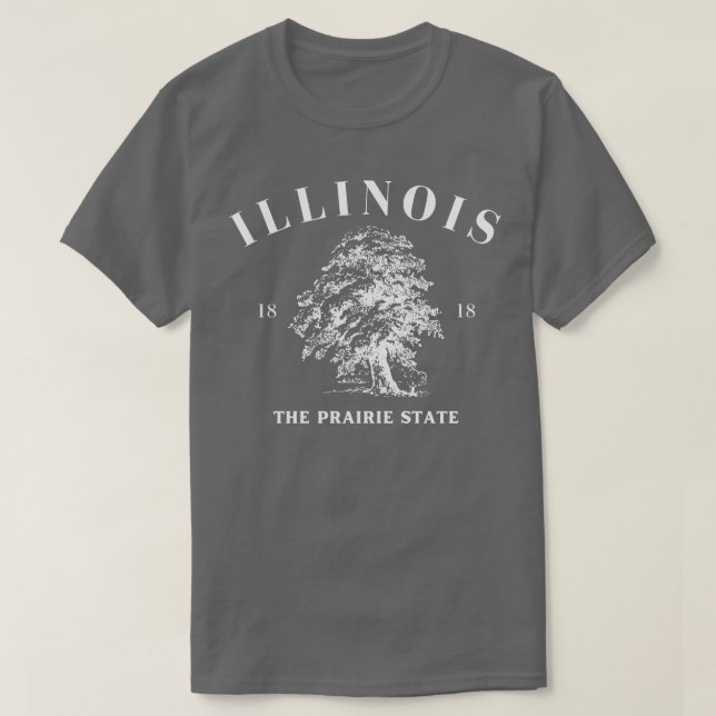 Illinois-tillstånd på Mörk T Shirt (Design framsida)