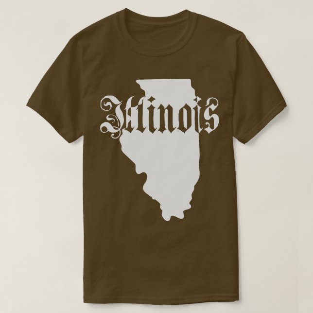 Illinois-tillstånd T Shirt (Design framsida)