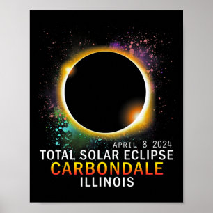 Illinois Total Solar Eclipse April 8 2024 Poster