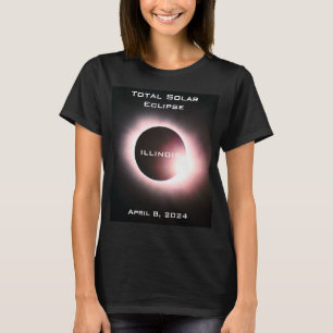 ILLINOIS Total solcellsklipse 8 april 2024 T Shirt