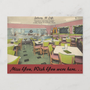 Illinois, Tunnelbanan 66 Cafe, Litchfield Vykort