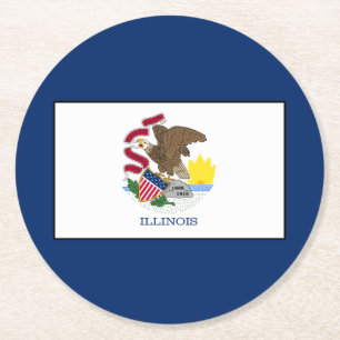 Illinois Underlägg Papper Rund