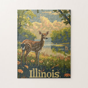 Illinois Vitstjärtad hjort Pussel