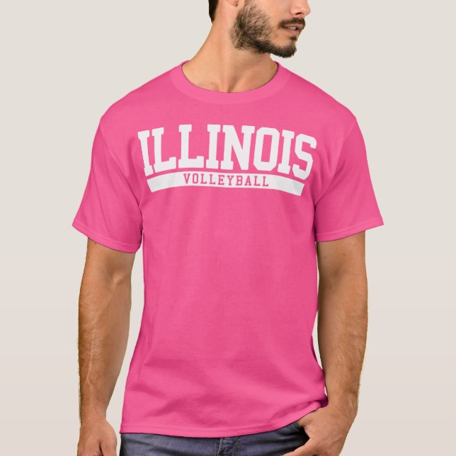 Illinois Volleyball T Shirt (Framsida)