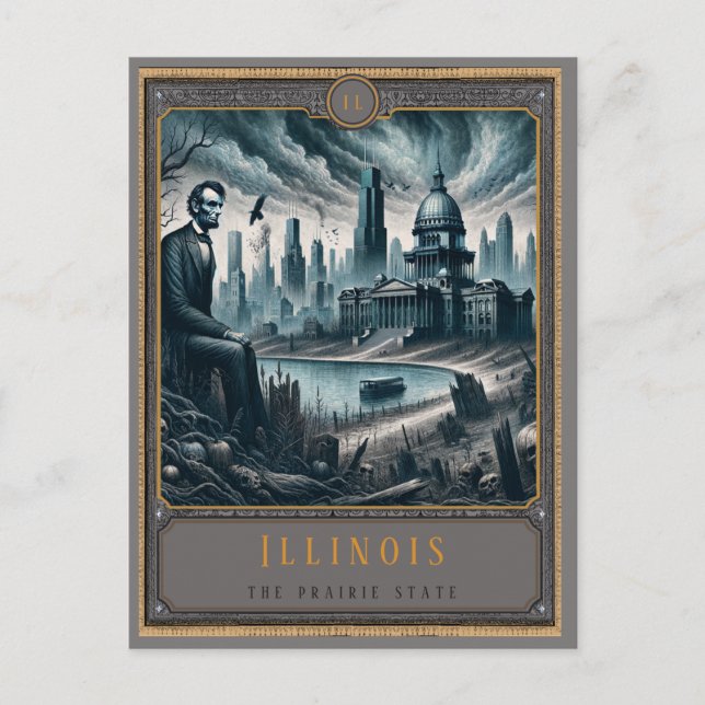 Illinois | vykort för gotisk konst (Framsida)