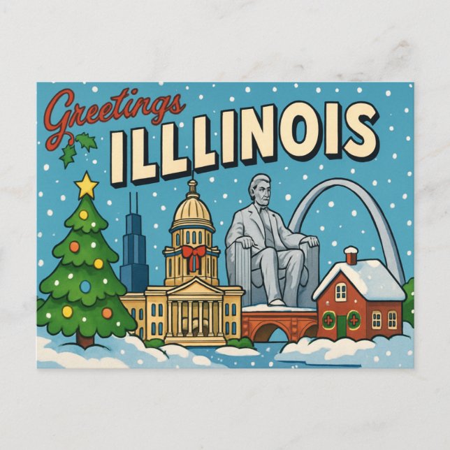 ILLINOIS-vykort Vykort (Framsida)