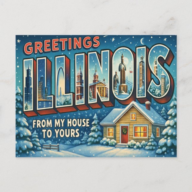 ILLINOIS-vykort Vykort (Framsida)