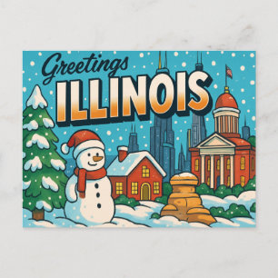 ILLINOIS-vykort Vykort