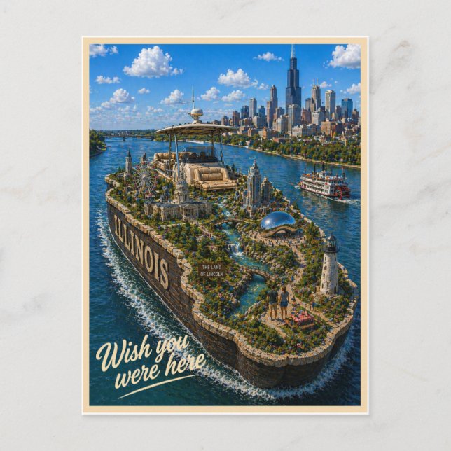 Illinois | Wish You Were Here | Statserie Vykort (Framsida)