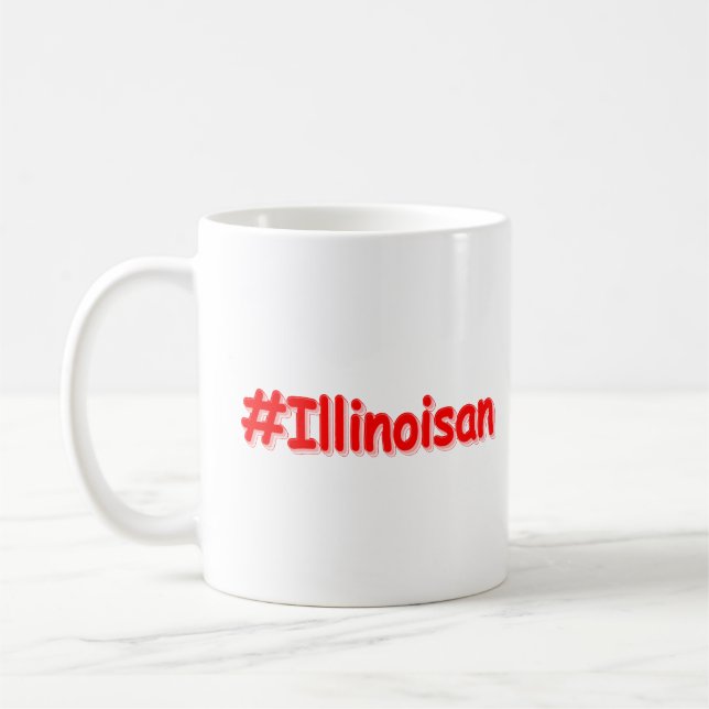 "#Illinoisan " Cute Design. Köp nu Kaffemugg (Vänster)