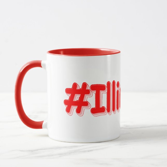 "#Illinoisan " Cute Design. Köp nu Mugg (Vänster)