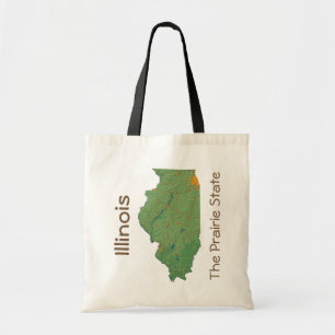 Illinoisan Karta Bag Tygkasse