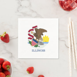 Illinoisfana, Flagga Illinois Pappersservett