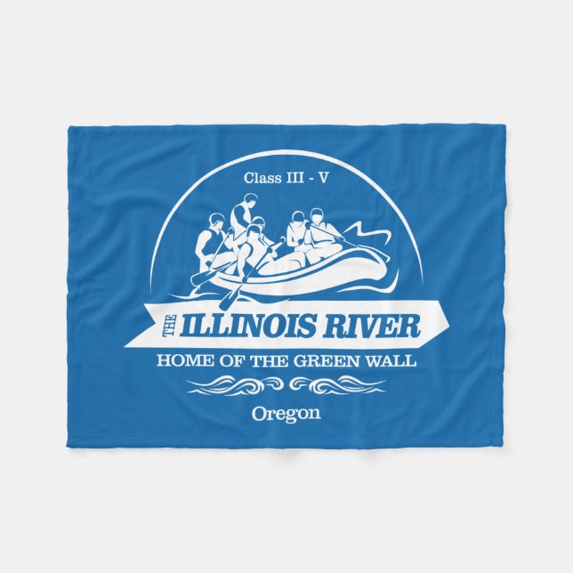 Illinoisfloden (omarbetning 2) fleecefilt (Framsidan (Horisontell))