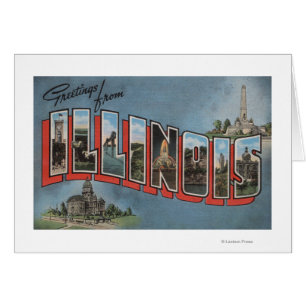 IllinoisLarge Brev ScenesIllinois Hälsningskort