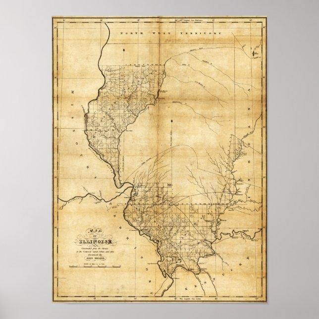 IllinoisPanoramic MapIllinois Poster (Framsidan)